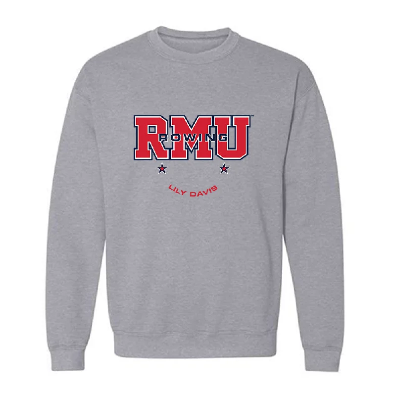 Robert Morris - NCAA Women's Rowing : Lily Davis - Classic Fashion Shersey Crewneck Sweatshirt Hoodie with Cropped Fit Short Trendy