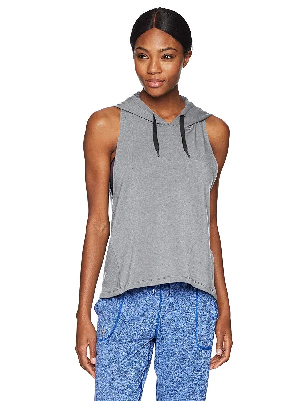 Under Armour Women's Modal Terry Hoodie Vest, Steel Fade, XX-Large Hoodie with Frayed Bohemian Relaxed