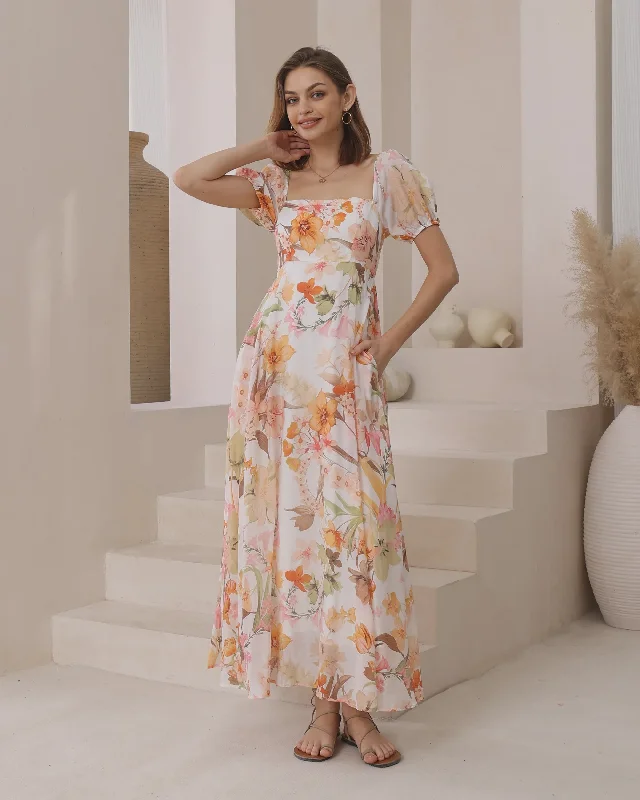 Freesia in Bloom Dress Maxi Flowy Bohemian