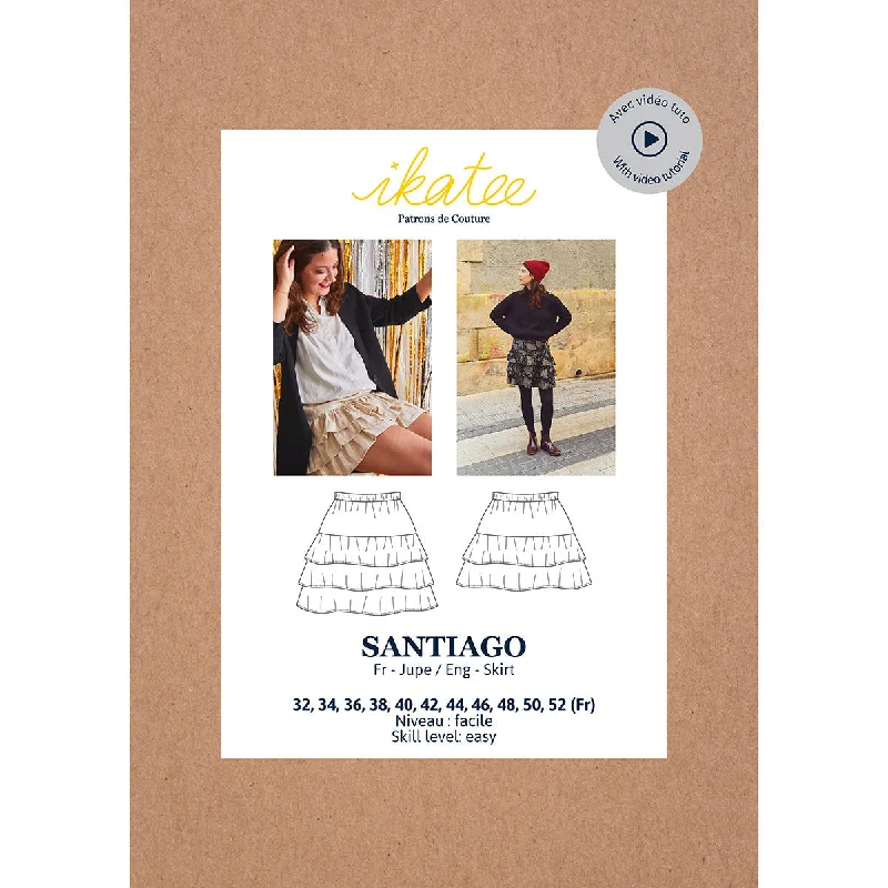 SANTIAGO - Skirt - Women 32-52 - Paper Sewing Pattern maxi skirt elegant