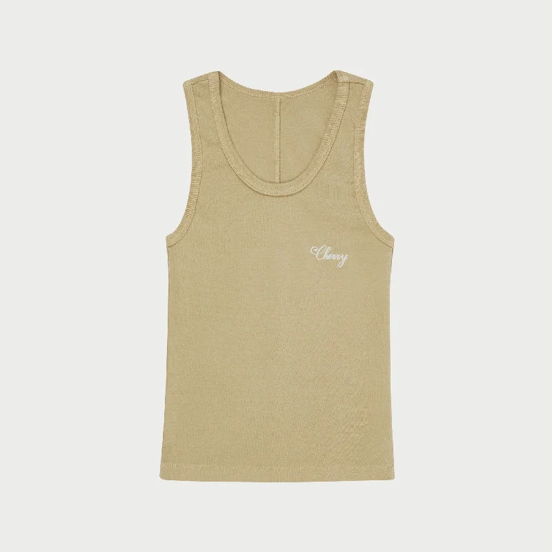 American Classic Tank Top (Tan) rhinestone tank top