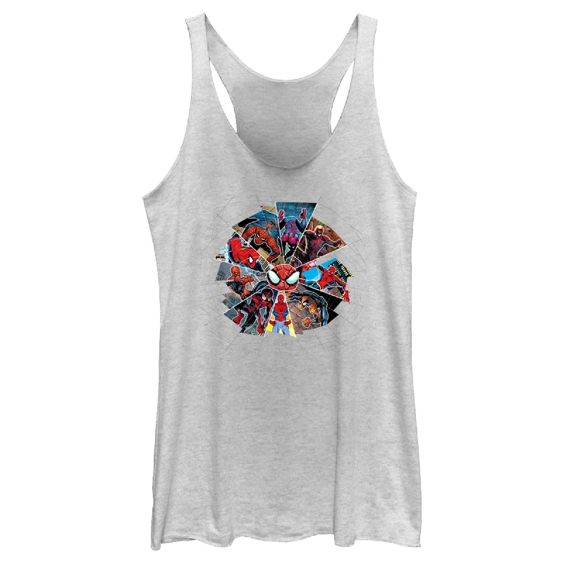 Women's Spider-Man: Beyond Amazing Spider Web Panels Racerback Tank Top lace back tank