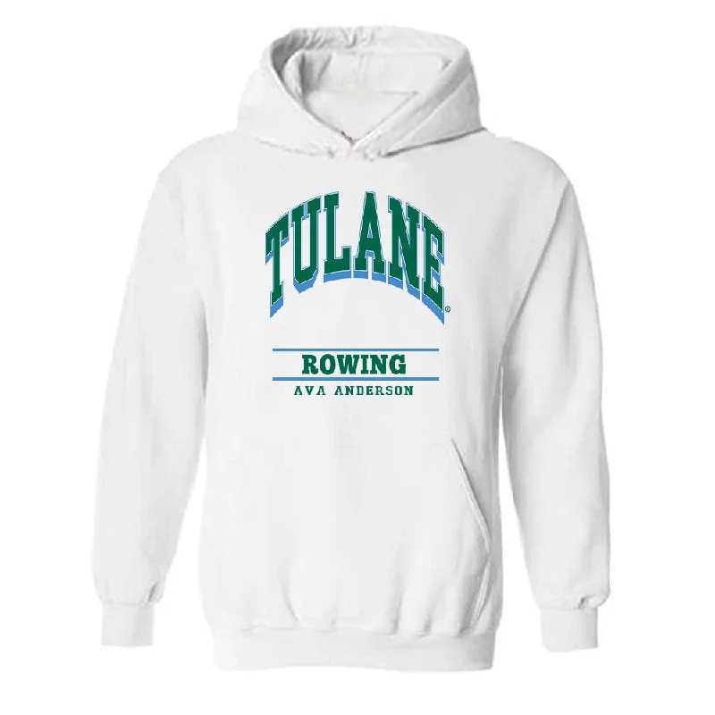 Tulane - NCAA Women's Rowing : Ava Anderson - Classic Fashion Shersey Hooded Sweatshirt Cotton Hoodie Fleece Lining Warmth