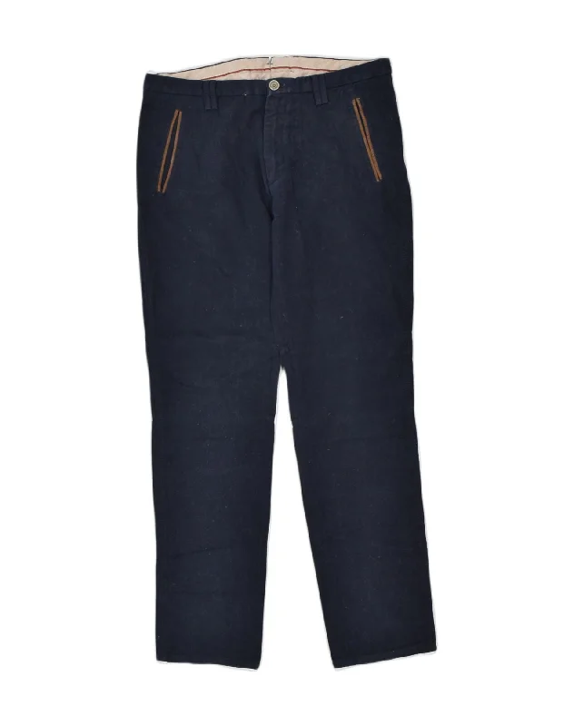 MASSIMO DUTTI Womens Slim Fit Chino Trousers US 12 Large W34 L32 Navy Blue Trousers Exclusive Limited MASSIMO DUTTI Womens Slim Fit Chino Trousers US 12 Large W34 L32 Navy Blue Trousers Exclusive Limited