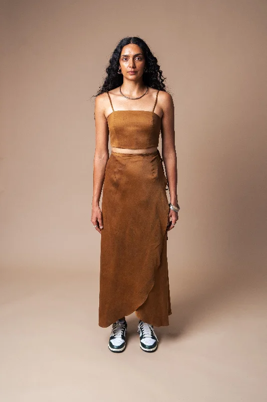 Sun Floor-length Wrap Skirt corduroy skirt cozy