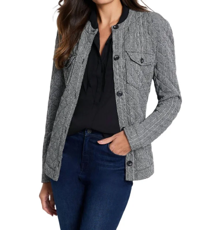 Plaid Perfection Jacket In Black Multi Belted Jacket Elasticated Jacket Padded Jacket Plaid Perfection Jacket In Black Multi Belted Jacket Elasticated Jacket Padded Jacket