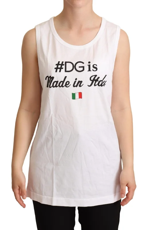 Dolce & Gabbana Elegant Sleeveless Cotton Tank Women's Top scoop neck tank