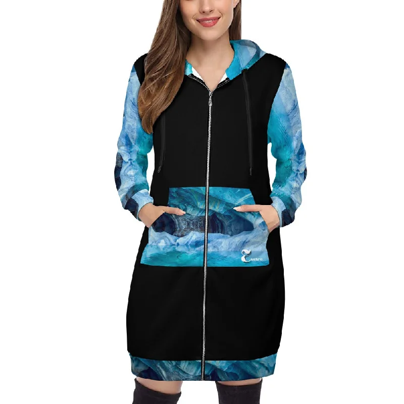 Cuevas de Marmol Long Hoodie Hoodie with Slim Fit Tailored Modern