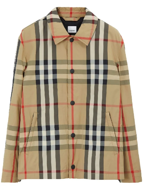 Burberry Jackets Beige Front Pockets Side Pockets Patch Pockets