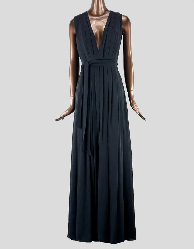 L'Agence Plunge Neckline Long Formal Dress - 4 US Tunics Silk luxurious