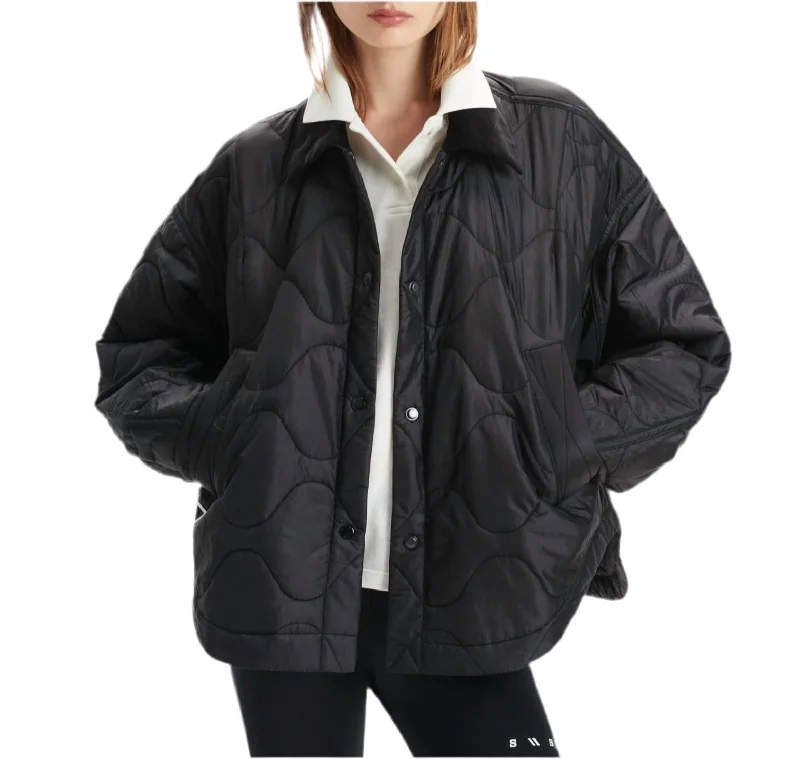 Niah Quilted Jacket In Black Quilted Jacket Puffer Jacket Insulated Jacket