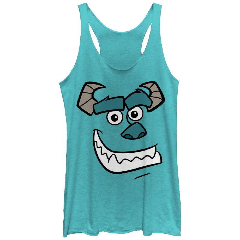 Women's Monsters Inc Sulley Face Racerback Tank Top tie dye tank