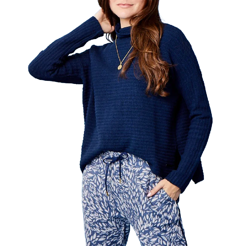 Women's Livia Sweater Notch Collar Peter Pan Collar Cowl Neck