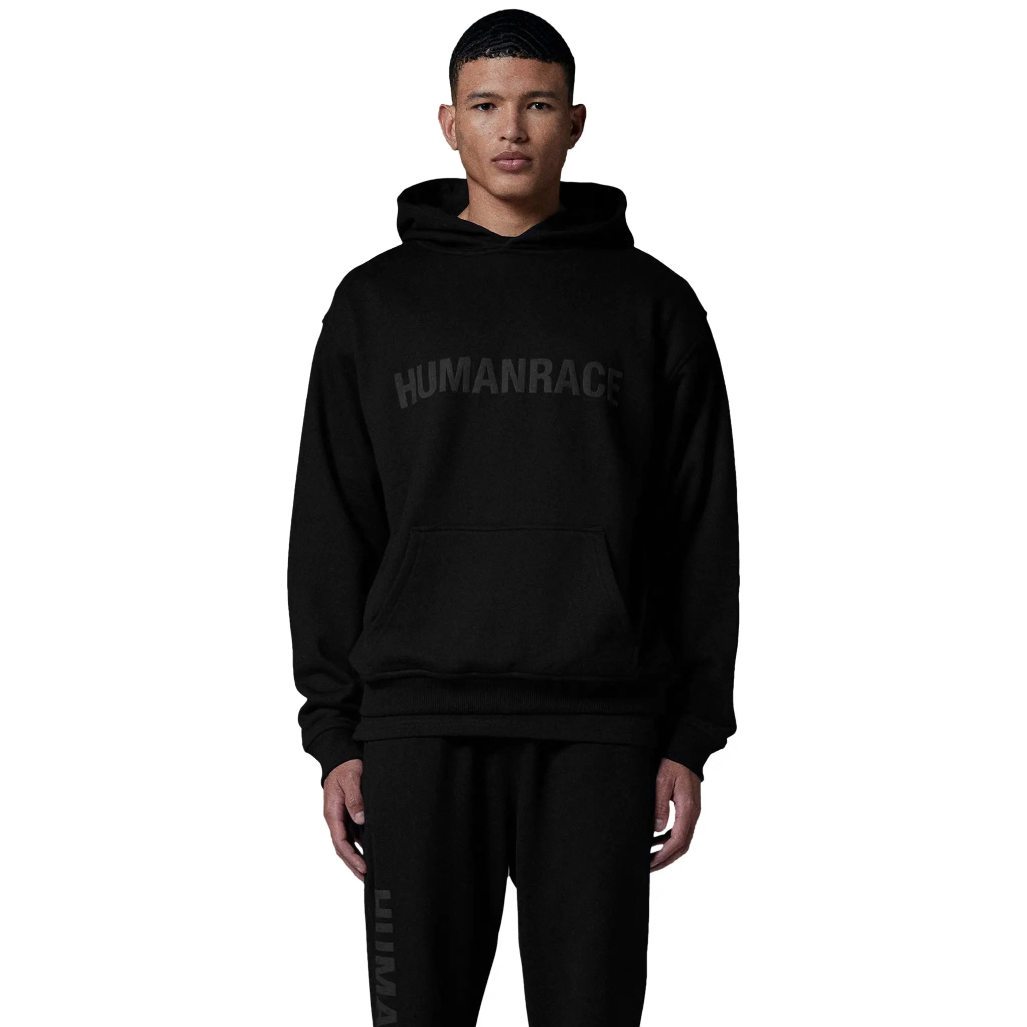 Human Race Human Jet Black Hoodie Hoodie with Hood Adjustable Protection