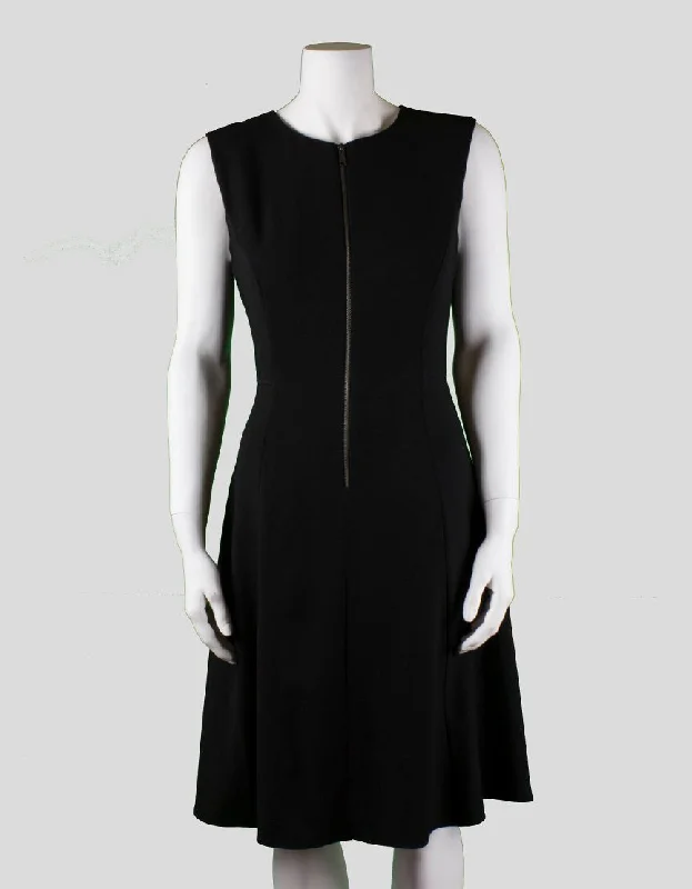 Elie Tahari Black Sleeveless Triangular Sheath Dress With A Wider And Flounced Hem Size 6 Tunics Seasonal trendy Elie Tahari Black Sleeveless Triangular Sheath Dress With A Wider And Flounced Hem Size 6 Tunics Seasonal trendy