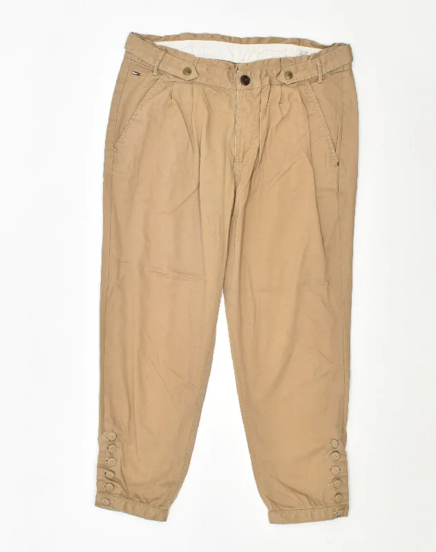TOMMY HILFIGER Womens Slim Capri Trousers W29 L23 Beige Cotton Trousers Denim Distressed TOMMY HILFIGER Womens Slim Capri Trousers W29 L23 Beige Cotton Trousers Denim Distressed
