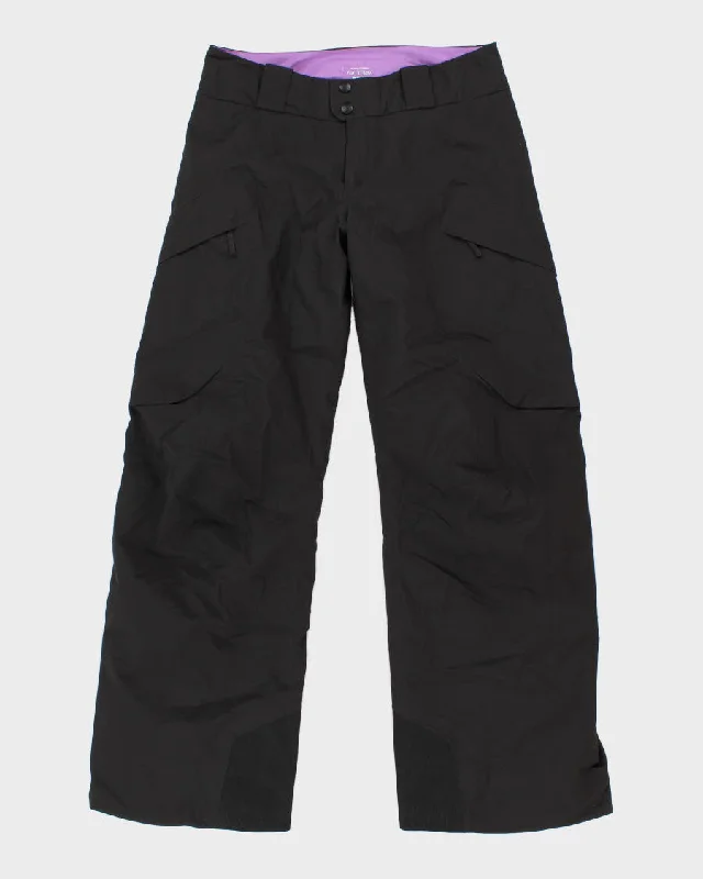 Women's Black Arc'teryx Gore Tex Ski Trousers - M Trousers Low Rise Relaxed