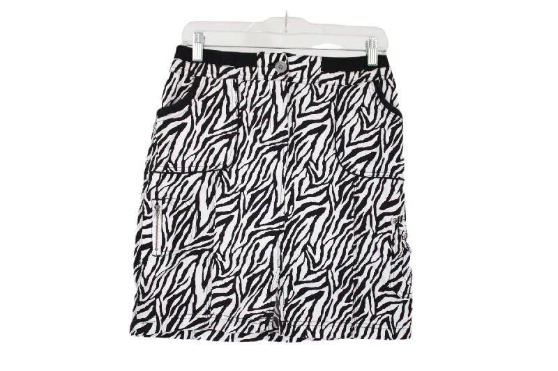 Chico's Zebra Pattern Skirt | 0 (S/4) corduroy skirt textured