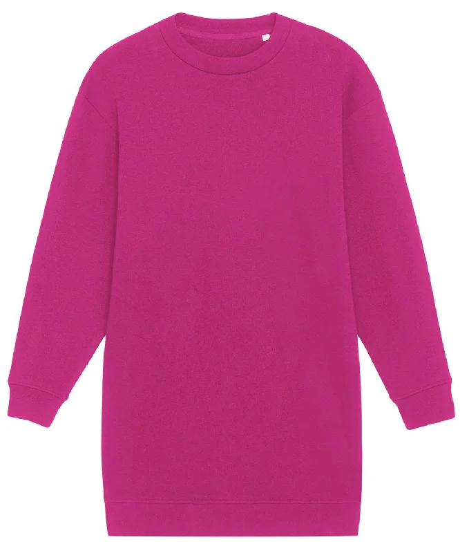 Orchid Flower - Stella Kicker women's crew neck oversized dress (STDW161) Tunics Corduroy durable