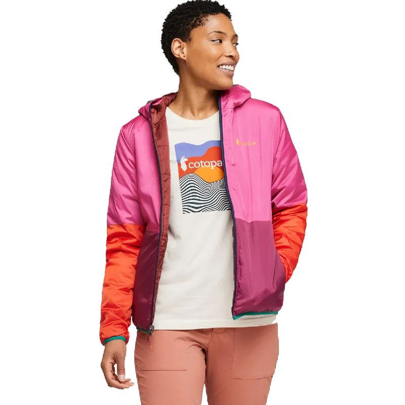 Women's Teca Calido Hooded Jacket Boat Neck Shawl Collar Notched Collar