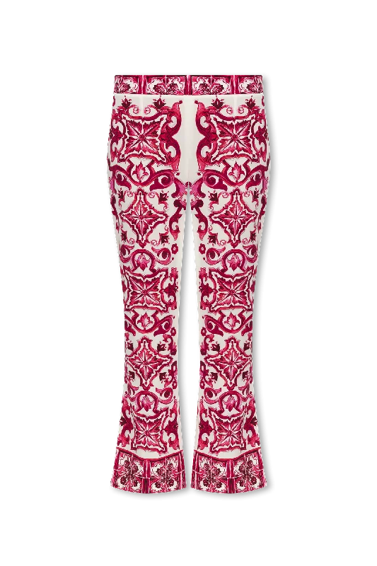 Dolce & Gabbana Silk trousers in PINK - 42 Trousers luxurious premium