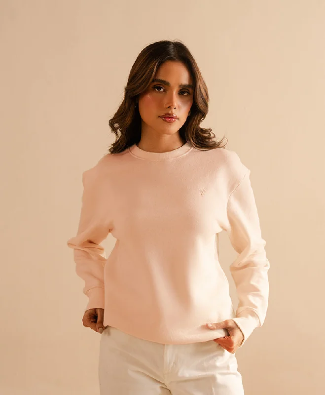 Baby Pink Sweatshirt (Women) Oversized Hoodie Comfort Casual