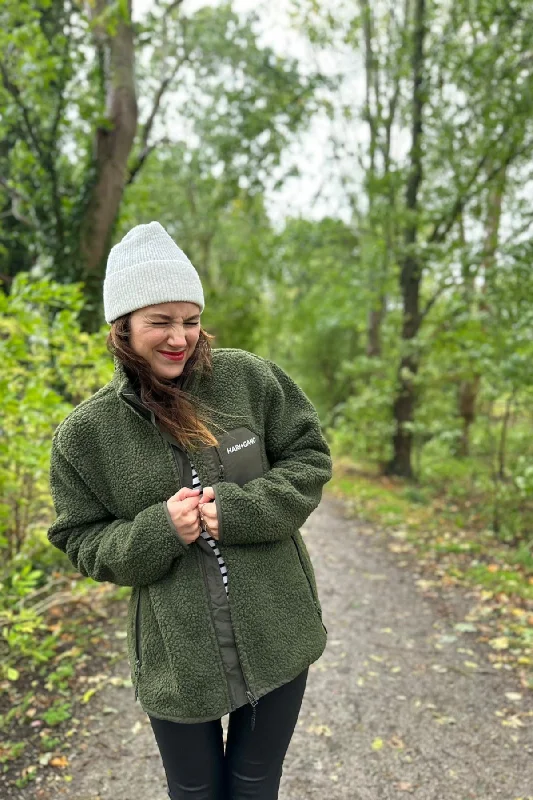 Limited Edition Forest Green Sherpa Fleece Jacket Mesh Jacket Canvas Jacket Denim Jacket