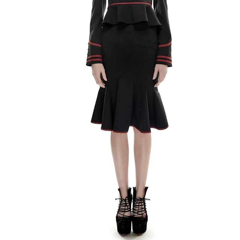 Officer Onatopp skirt silk skirt lustrous