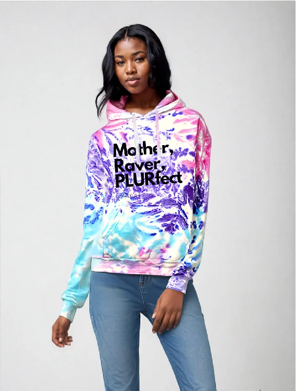 PLURfect Mother Tie Dye Hoodie Hoodie with Puffed Sleeves Voluminous Trendy