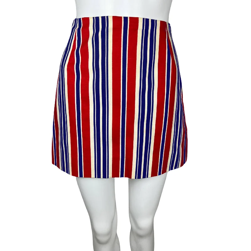 Vintage 1960s Mini Skirt Striped Less Than Nothing Boston relaxed fit skirt