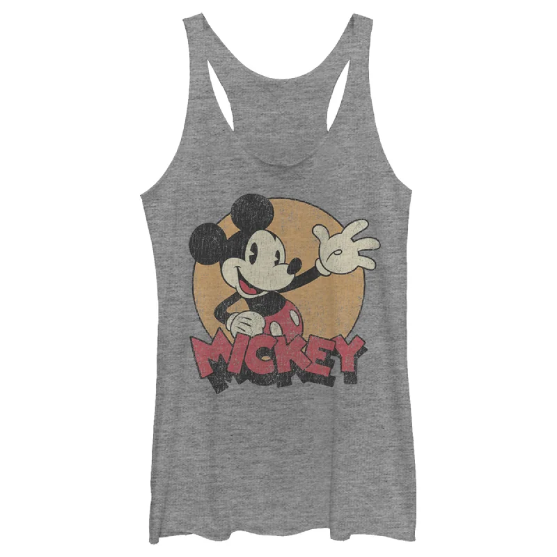 Women's Mickey & Friends Retro Mickey Mouse Racerback Tank Top basic tank top