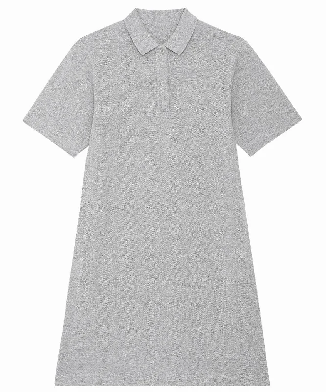 Heather Grey - Stella Paiger women's piqué polo dress (STDW162) Tunics Mesh breathable Heather Grey - Stella Paiger women's piqué polo dress (STDW162) Tunics Mesh breathable