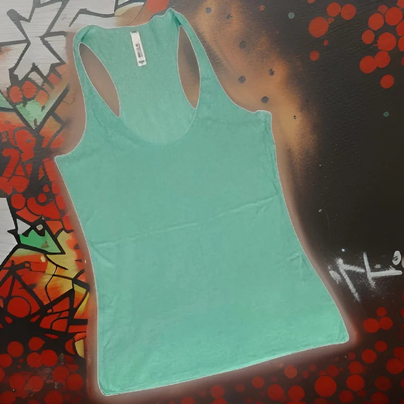 *BELLA CANVAS* ~LIGHT GREEN~ RACERBACK TANK TOPS (LIGHTWEIGHT) crew neck tank