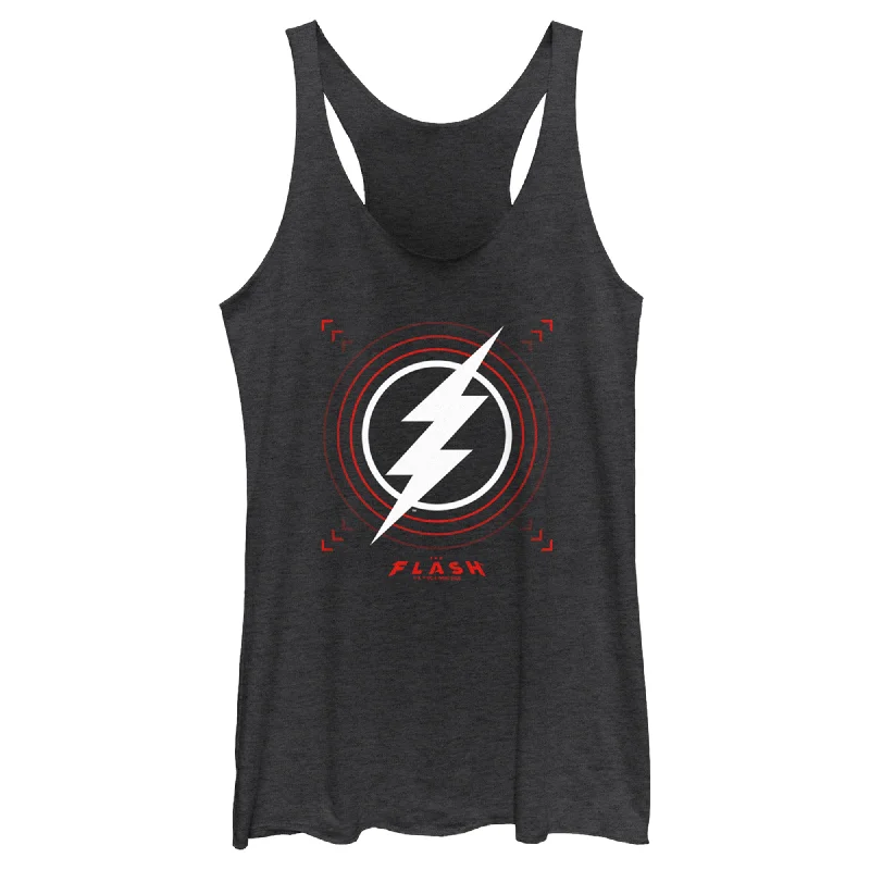 Women's The Flash Large Lightning Bolt Stamp Racerback Tank Top cute tank top