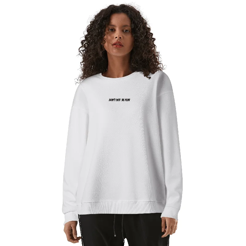 Don't Not Be PLUR Embroidered Sweatshirt (BLK) Hoodie with Longline Fit Extended Stylish Don't Not Be PLUR Embroidered Sweatshirt (BLK) Hoodie with Longline Fit Extended Stylish