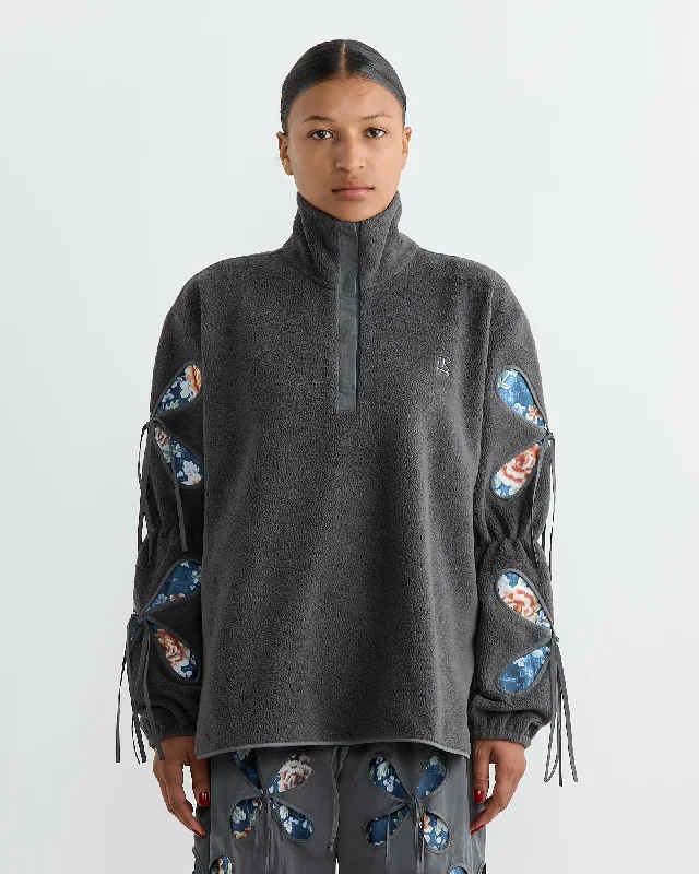Bale Fleece Sweatshirt in Grey Hoodie Jacket Zipper Layering