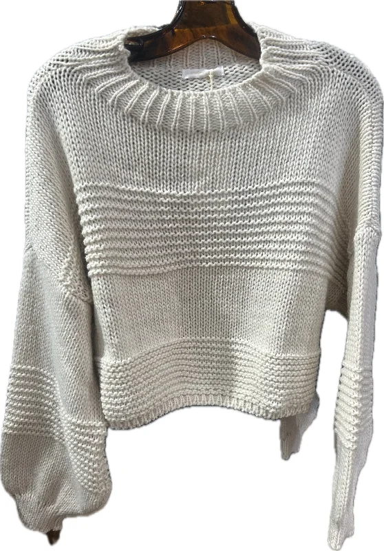 Cropped Mock Neck Chunky Sweater Fleece Sweater Nylon Polyester