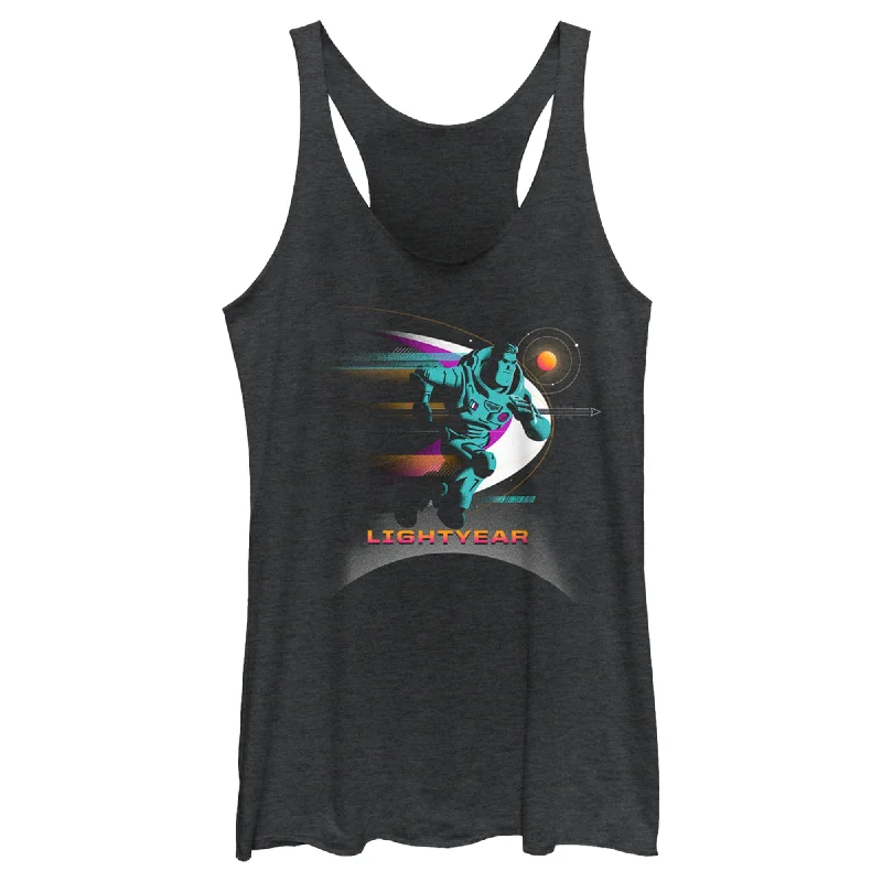 Women's Lightyear Buzz Running Planets Logo Racerback Tank Top sexy tank top