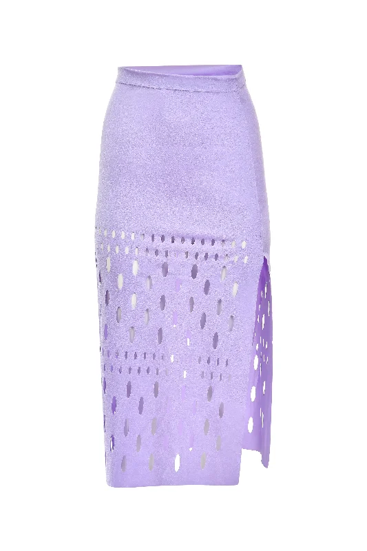 The Lilac Haute Mesh Skirt Set linen skirt airy