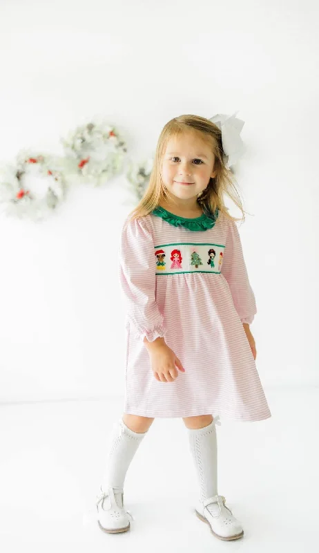 Smocked Christmas Princess Smocked Dress Tunics Polka dots