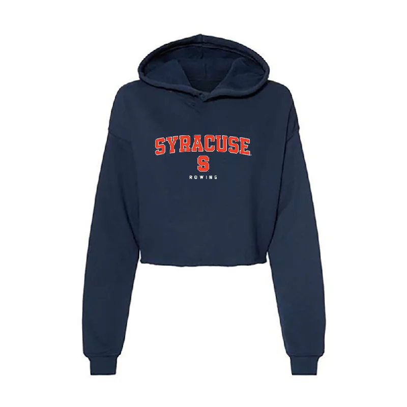 Syracuse - NCAA Women's Rowing : Tyla Casey-Knight - Women's Crop Fleece Hoodie Hoodie with Drawcord Adjustable Secure