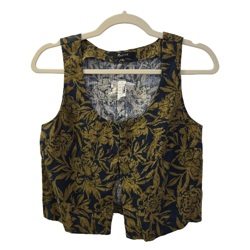 NWT Madewell 100% Linen Tropical Print Ali Tank Top Size 00 tie dye tank