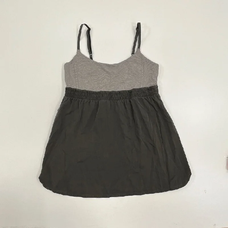 Women's Lululemon Grey Tank Top Elastic Waist Athletic - Size 10 cropped tank top