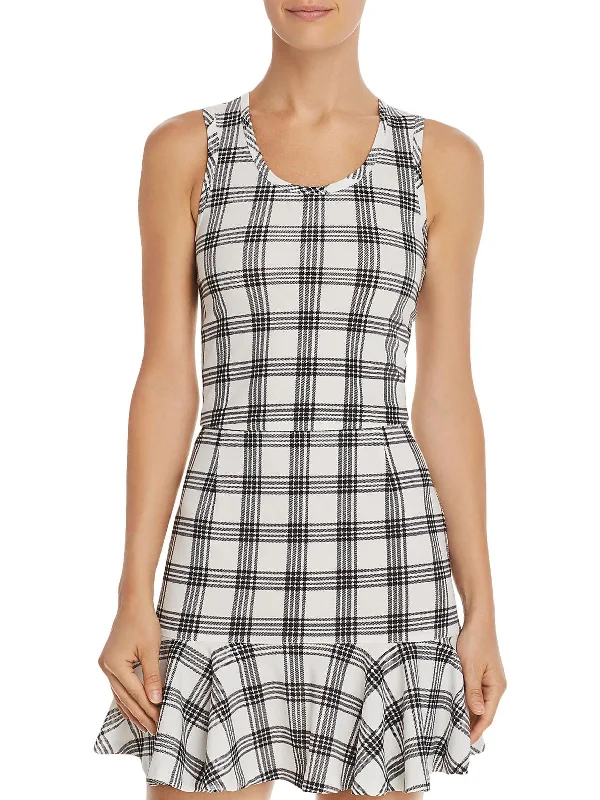 Womens Plaid Racerback Tank Top neon tank top