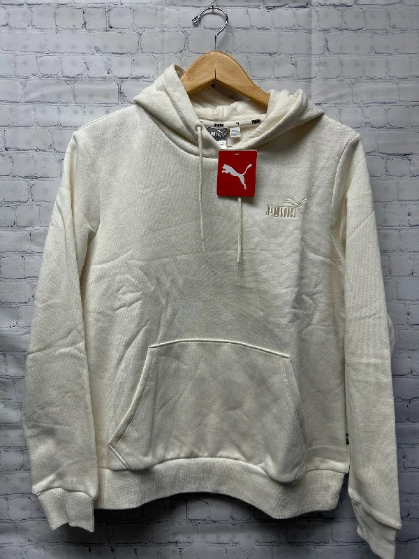 Size Large Ladies Cream Puma Hoodie Hoodie Dress Longline Feminine