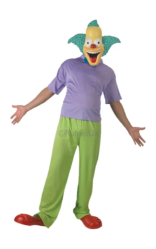 Men's Krusty the Clown The Simpsons 80s TV Show Fancy Dress Tunics Yoga stretchy