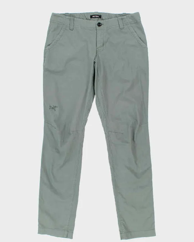 Women's Arc'teryx Khaki Cotton Blend Trousers - W32 L32 Trousers Gym Athletic