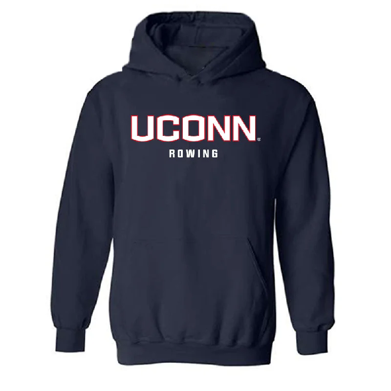 UConn - NCAA Women's Rowing : Anja Kearney - Classic Shersey Hooded Sweatshirt Hoodie with Metallic Shiny Futuristic