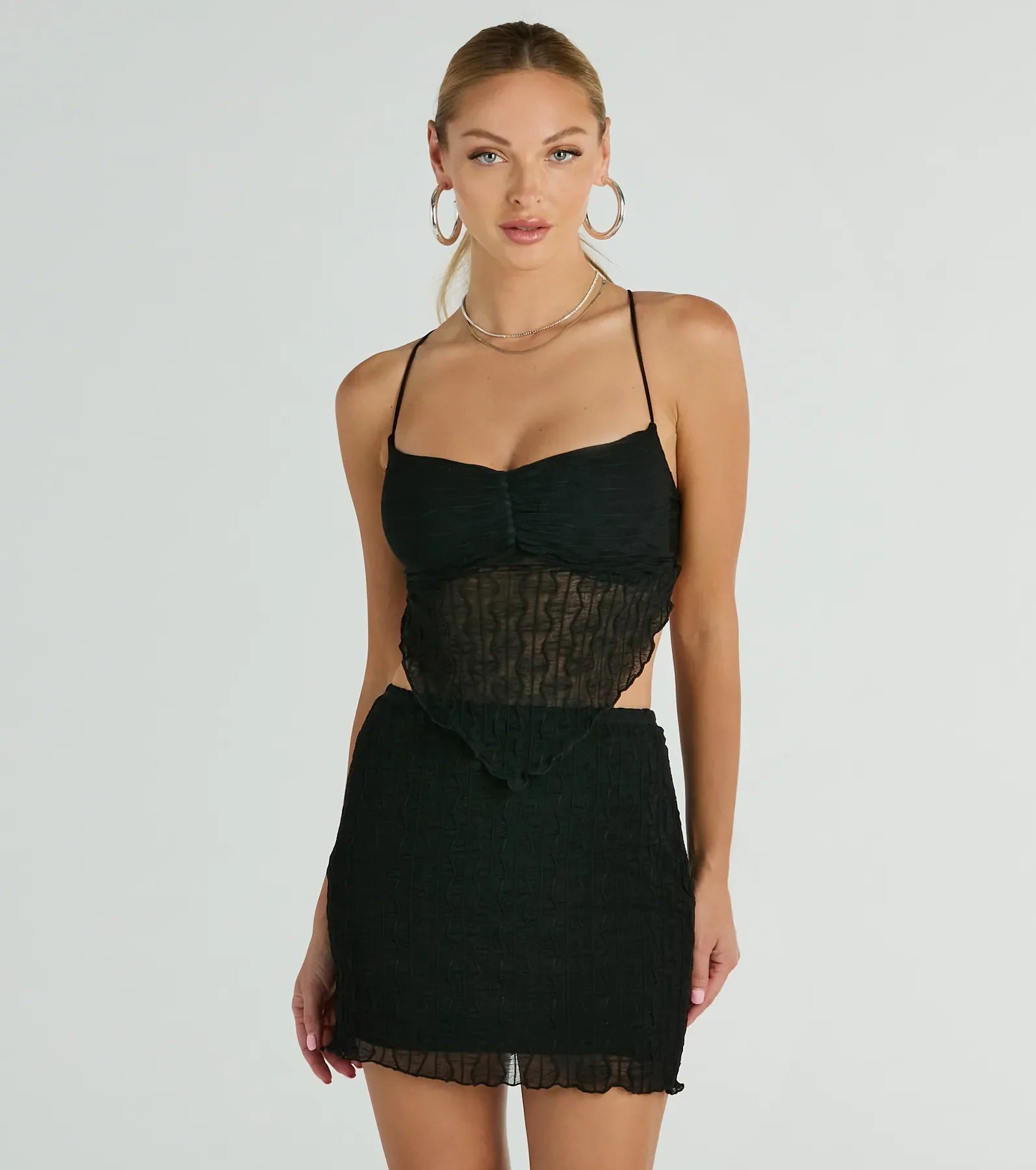 Feeling Daring Texture Knit Crop Top Layered Multi-layer Single Layer