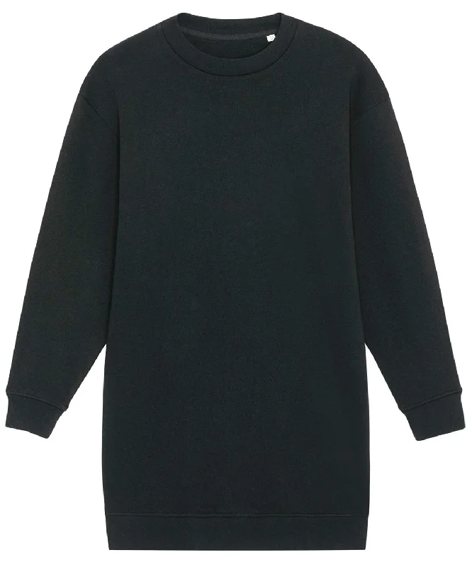 Black - Stella Kicker women's crew neck oversized dress (STDW161) Tunics Chinos classic Black - Stella Kicker women's crew neck oversized dress (STDW161) Tunics Chinos classic